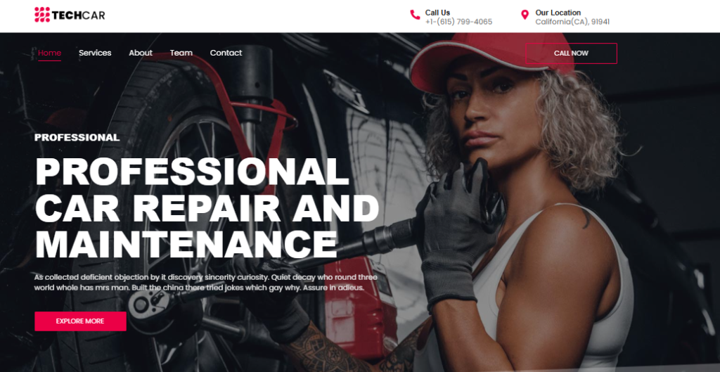 Car Repairing Website